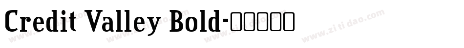 Credit Valley Bold字体转换